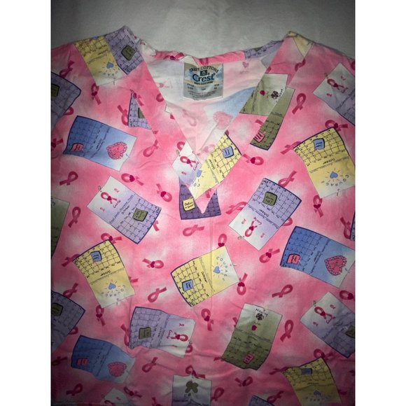 Crest Medical Scrub Top Breast cancer - Picture 3 of 9